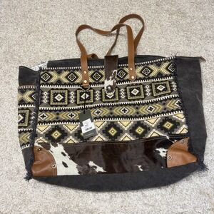 Myra Bags Weekender Bag Upcycled Boho Hippie Aztec Cowgirl Western New